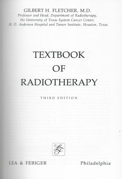 Textbook of Radiotherapy